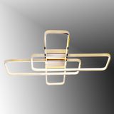 TT Aydınlatma TT040-FSR Tt Aydınlatma Fransız Sarısı Kaplama Plofonyer LED Avize - Rose Gold - 3 Renk Işık