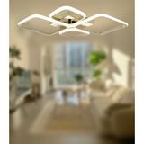 TT Aydınlatma TT050-FSR Tt Aydınlatma Baklava Desen Fransız Sarı Kaplama 4 Lü LED Avize - Gün Işığı - Rose Gold