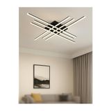 TT AYDINLATMA TT070-SY-SARIIŞIK TT Aydınlatma SARI IŞIK LED 6 lı Çubuk Model Mat Siyah Led Avize Siyah