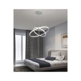 TT AYDINLATMA Tt300-2 By Halka 2 Li Mat Beyaz (Sarı Işık) Led Avize Beyaz