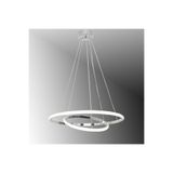 TT AYDINLATMA Tt300-2 Kr Halka 2 Li Krom (3 Renk Modüllü) Led Avize Krom