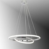 TT Aydınlatma TT300-2 Kr Tt Aydınlatma Halka 2 Li Krom LED Avize - Sarı Işık
