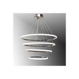 TT AYDINLATMA Tt300-4 Kr Halka 4 Lü Krom Kaplama (3 Renk Modüllü) Led Avize Krom