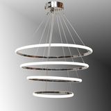 TT Aydınlatma TT300-4 Kr Tt Aydınlatma Halka 4 Lü Krom Kaplama LED Avize - Sarı Işık