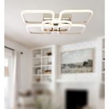 TT Aydınlatma TT302-4+1-FSR Kare Tt Aydınlatma Fransız Sarı Kaplama Plofonyer 5 Li LED Avize - Rose Gold - Sarı Işık
