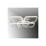 TT AYDINLATMA TT302-4+1-KR KARE TT Aydınlatma Krom Kaplama Plofonyer 5 li (Sarı Işık) Led Avize Krom 45 x 45