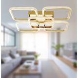 TT Aydınlatma TT302-4+1-SR Kare Tt Aydınlatma Sarı Kaplama Plofonyer 5 Li LED Avize - Gün Işığı