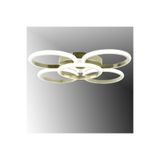 TT AYDINLATMA TT304-4+1-ROSEGOLD-3RENK YUVARLAK TT Aydınlatma 3 RENK IŞIK Fransız Sarı Kaplama 5 li Led Avize Sarı