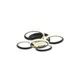 TT AYDINLATMA Tt304-4+1-sy Yuvarlak Mat Siyah 5 Li (Gün Işığı) Led Avize Siyah