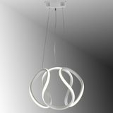 TT Aydınlatma TT306-35-BY Tt Aydınlatma Kavis Modeli Mat Beyaz LED Avize - Sarı Işık