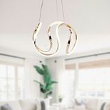 TT Aydınlatma TT306-35-FSR Tt Aydınlatma Kavis Modeli Fransız Sarı Kaplama LED Avize - Rose Gold - Gün Işığı
