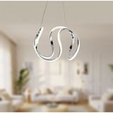 TT Aydınlatma TT306-35-KR Tt Aydınlatma Kavis Modeli Krom Kaplama LED Avize - Beyaz Işık
