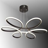 TT Aydınlatma TT313-SY Tt Aydınlatma Papatya Modeli Mat Siyah LED Avize - Beyaz Işık