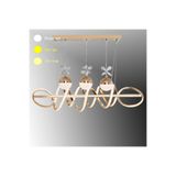 TT AYDINLATMA TT314-3TPL-YM-FSR TT Aydınlatma Büyük Sarmal Modeli Yemek Masası Fransız Sarı Kaplama Led Avize Rosegold