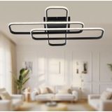 TT Aydınlatma TT324-SY Tt Aydınlatma 57 x 17 Profil Mat Siyah 3 Lü Plofonyer LED Avize - Beyaz Işık
