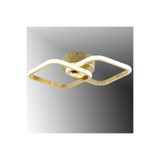 TT AYDINLATMA TT405-2-FSR TT Aydınlatma (Sarı Işık) Fransız Sarı Kaplama 2 li Kare Led Avize Rosegold 42 x 25