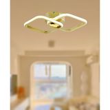 TT Aydınlatma TT405-2-SR Tt Aydınlatma Sarı Kaplama 2 Li Kare LED Avize - Gold - Beyaz Işık