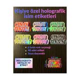 TT sticker Holografik Suya Dayanıklı Kişiye Özel İsim Etiketi Okul Defter Kalem Kitap Sticker Çıkartma
