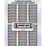 TT sticker Satranç Temalı 51 Adet Holografik Kişiye Özel Suya Dayanıklı Okul Etiketi Hologram Isim Sticker Kişisel Defter Kalem Su Matarası Suluk