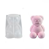 TT Tahtakale Toptancıları Epoksi Silikon Taş Tozu Beton Mum Kalıbı Büyük Boy Sevimli Ayıcık Kalıbı 7.8x7x6.7 CM