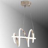 TT005-FSR Tt Aydınlatma Burgu Modeli Fransız Sarı Kaplama LED Avize - Rose Gold - 3 Renk Işık
