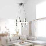 TT005-KR Tt Aydınlatma Burgu Modeli Krom Kaplama LED Avize - Beyaz Işık