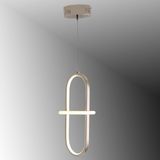 TT006-1-FSR Tt Aydınlatma Minyon Modeli Tekli Fransız Sarı Kaplama LED Avize - Rose Gold - 3 Renk Işık