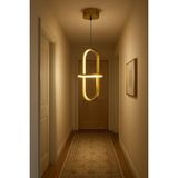 TT006-1-SR Tt Aydınlatma Minyon Modeli Tekli Sarı Kaplama LED Avize - Gold - Gün Işığı