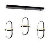 Tt006-3s-Sy Tt Aydınlatma Minyon Modeli 3 Lü Mat Siyah Sıralı Led Avize