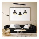 Tt007-3s Msy Tt Aydınlatma Mermer Desen 3 Lü Sıralı Siyah Lüks Avize
