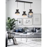 TT007-3S SY TT Aydınlatma Mat Siyah 3 lü Sıralı Lüks Avize