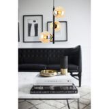 TT008-3 SY TT Aydınlatma Siyah-Sarı Renk Bal Camlı Lüks Avize