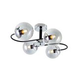 Tt012-4 Kr Tt Aydınlatma Krom Rengi Kaplama 4 Lü Füme Camlı Lüks Avize