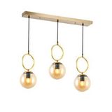 Tt014-3s Esk Tt Aydınlatma Eskitme Kaplama Bal Camlı 3 Lü Sıralı Avize