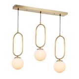Tt016-3s Esk Tt Aydınlatma Eskitme Kaplama Beyaz Camlı 3 Lü Sıralı Avize
