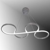 TT025-KR TT Aydınlatma Yılan Modeli Krom Kaplama Sarı Işık Led Avize