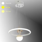 Tt037-Yuv-By Tt Aydınlatma Yuvarlak Model Mat Beyaz Tek Toplu 3 Renk Led Avize