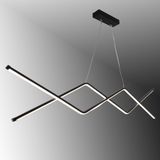 Tt039-Sy Tt Aydınlatma Zikzak Masa Üstü Modeli Siyah Led Avize