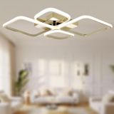 TT050-FSR TT Aydınlatma ( Beyaz Işık ) Baklava Desen Fransız Sarı Kaplama 4 lü Led Avize