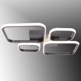 Tt050-Sy Tt Aydinlatma Baklava Desen Mat Siyah 4 Lu Led Avize