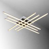 TT070-KR Tt Aydınlatma 6 Lı Çubuk Model Krom Kaplama LED Avize - Sarı Işık