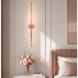 TT079-FSR-PİLLİ-APL Tt Aydınlatma 70 cm Fransız Sarı Kaplama Pilli Aplik - Rose Gold - Sarı Işık