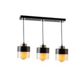 Tt203-3s-sy Tt Aydınlatma Siyah-eskitme 3 Lü Sıralı Avize