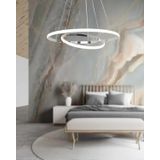 TT300-2 KR TT Aydınlatma Halka 2 li Krom ( 3 Renk Modüllü ) Led Avize