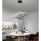TT300-2 SY TT Aydınlatma Halka 2 li Mat Siyah Led Avize