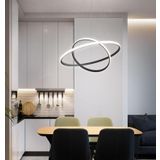 TT300-2 SY TT Aydınlatma Halka 2 li Mat Siyah ( Sarı Işık ) Led Avize