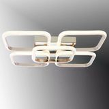 Tt302-4+1-Fsr Kare Tt Aydınlatma Fransız Sarı Kaplama Plofonyer 5 Li Led Avize