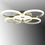 TT304-4+1-FSR Yuvarlak Tt Aydınlatma Fransız Sarı Kaplama 5 Li LED Avize - Rose Gold - Gün Işığı