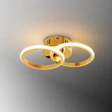 TT305-2-SR Tt Aydınlatma Sarı Kaplama 2 Li LED Avize - Beyaz Işık - Gold