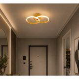 TT305-2-SR Tt Aydınlatma Sarı Kaplama 2 Li LED Avize - Sarı Işık - Gold